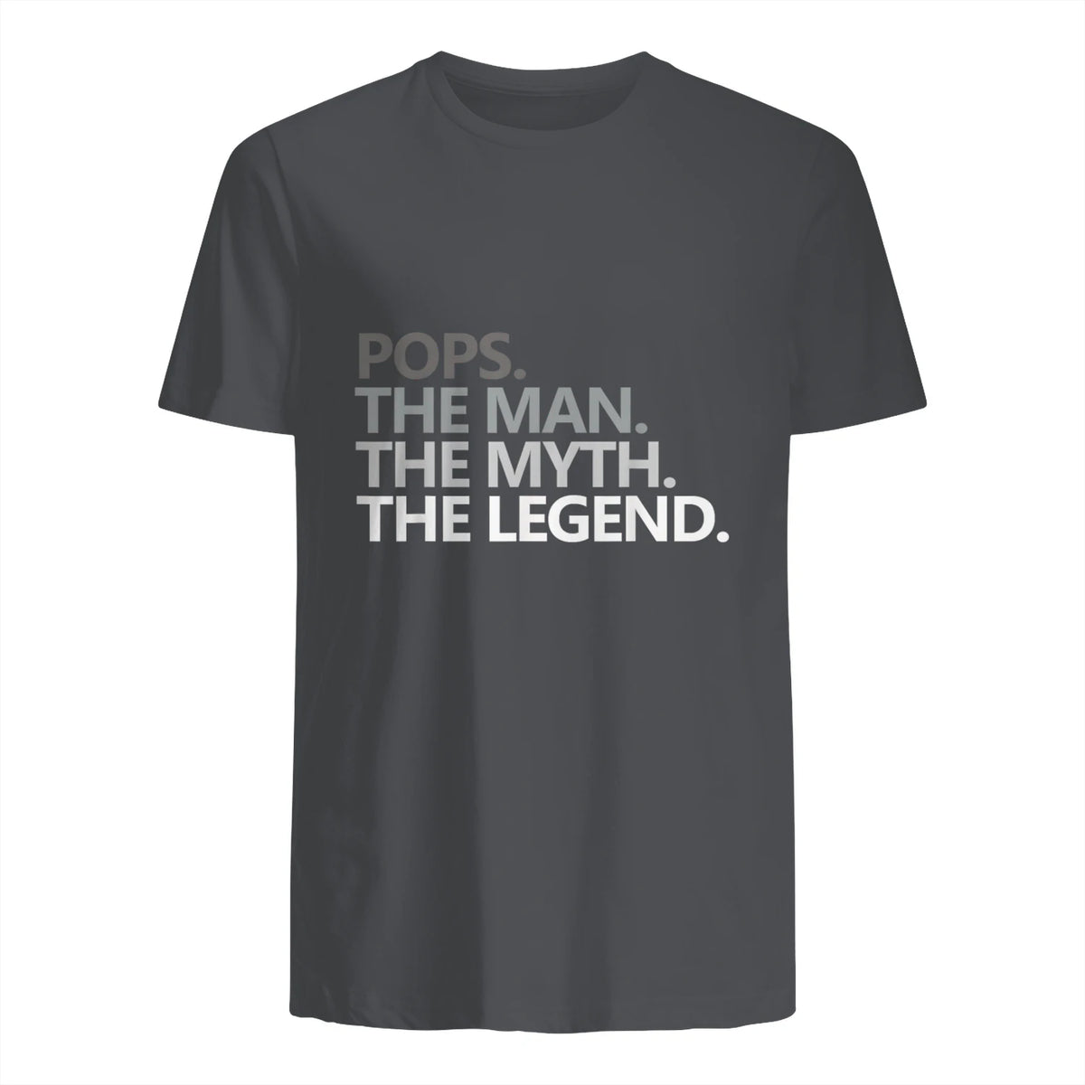 POPS GRANDPA DAD BIRTHDAY Father's Day Funny Men Gift in Charcoal - back view