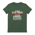 Elektriker Fun Geschenkidee - Herren Schwarz S - Kurzarm - Casual Funny Slogan Electrician in Military Green - back view