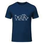 Un Deux Trois Cat, Cute & Funny Kittens, Gift For Cat Lovers T-Shirt in Navy - front view
