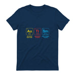 Autism Awareness Periodic Table ASD T-Shirt in Navy - back view
