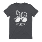 Bunny Face With Sunglasses Men Boys Kids Easter Day in Charcoal - back view