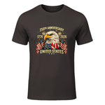 American Flag Anniversary T-Shirt in Dark Chocolate - front view