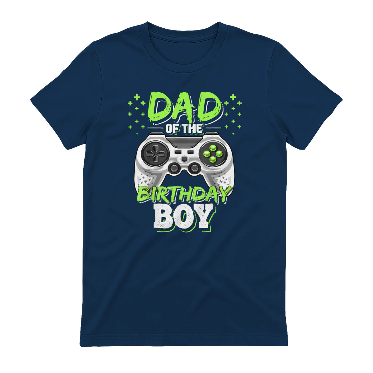Dad of The Birthday Boy Matching Video Gamer Birthday Party in Navy - back view