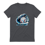 Baseball Drip Ice Cream Sprinkles Baseball Glove T-Shirt in Charcoal - back view