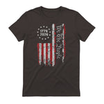 Independence Day Freedom T-Shirt in Dark Chocolate - back view