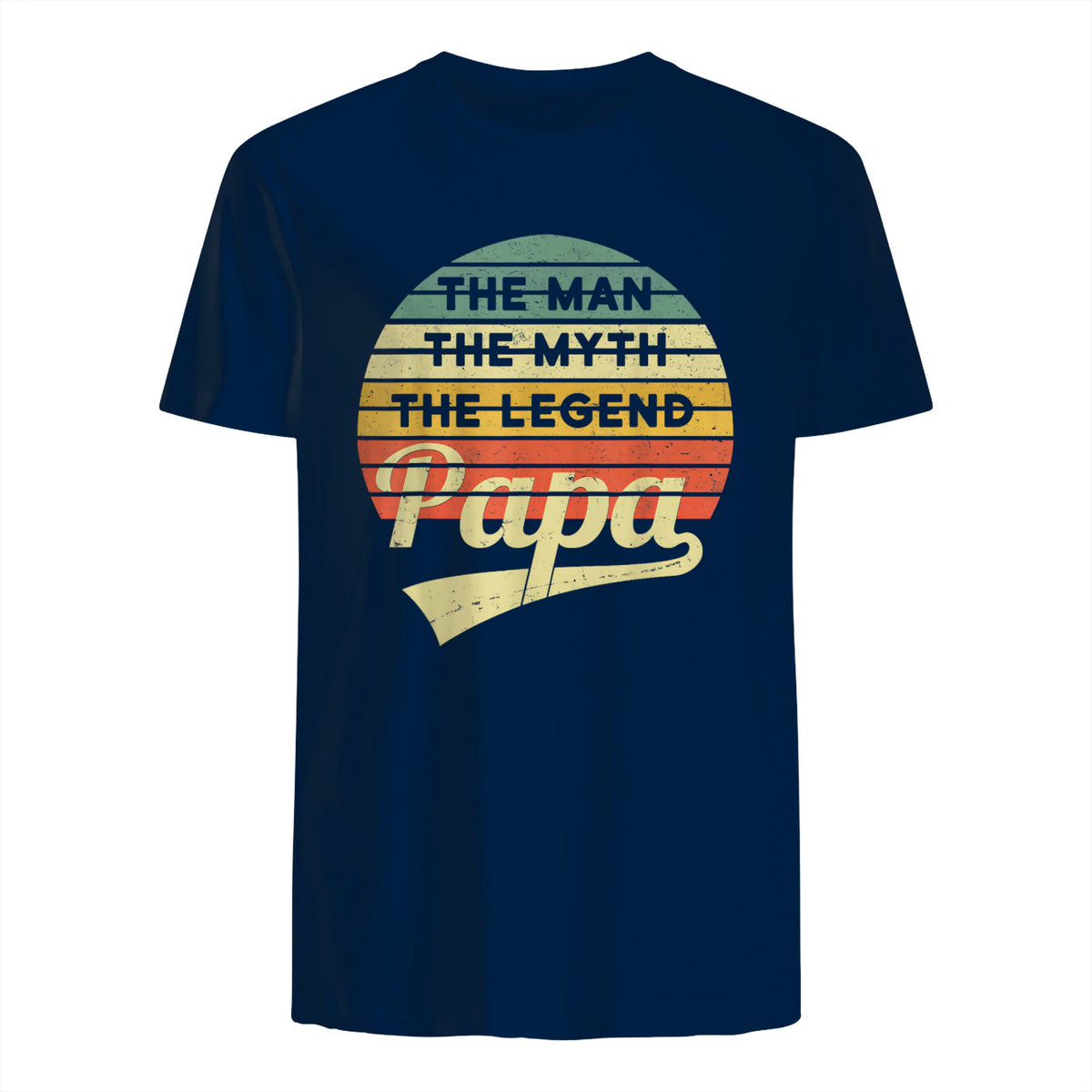 Vatertag Retro - The Man The Myth The Legend Papa in Navy - back view