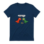 Dude Did You Eat The Last Unicorn Funny Dinosaur in Navy - back view