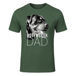 Dog Dad Rottweiler – Chiens Papa in Military Green - front view