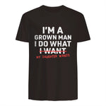 I Do What My Daughter Wants Dad T-Shirt in Dark Chocolate - back view
