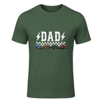 Dad Retro Monster Truck T-Shirt in Military Green - front view