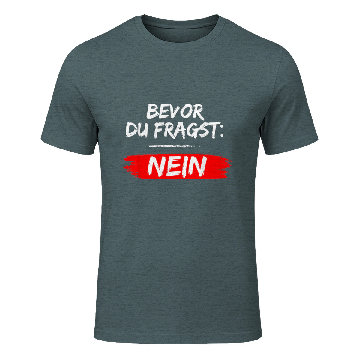 GIGATEMP Herren Männer Sprüche Lustig Witzig Schwarz Halbarm Klein EU XS Regulär Casual Funny Slogan Vat in Dark Heather - front view