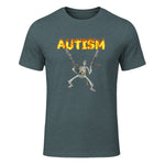 Autism Skeleton Meme in Dark Heather - front view