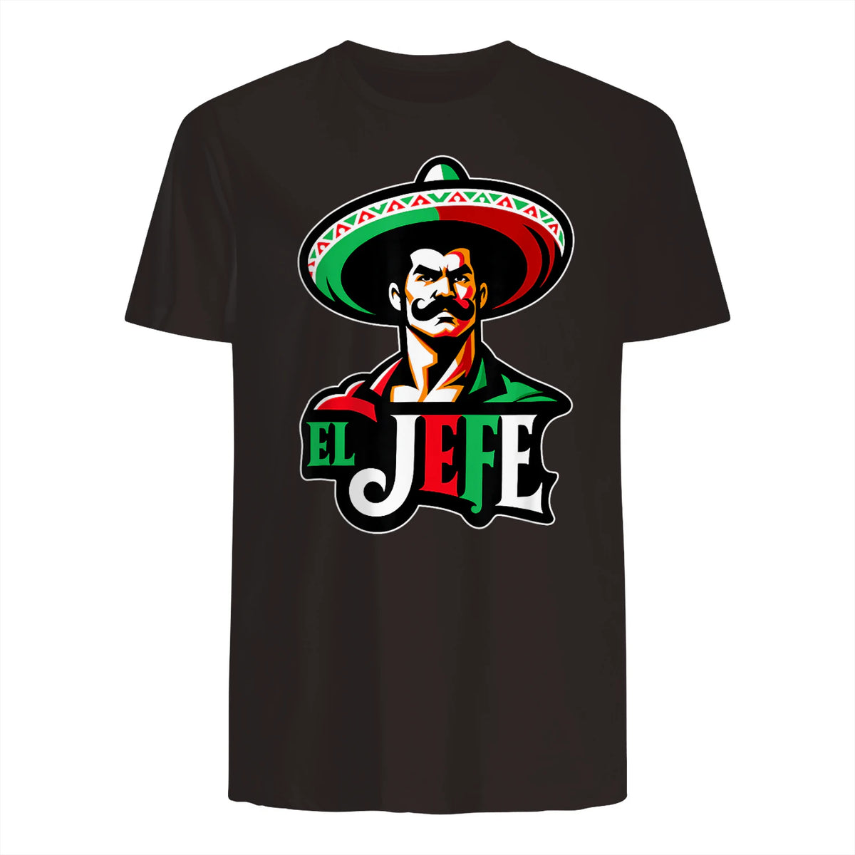 El Jefe Le Patron En Espagnol Drôle Phrase Mexicaine in Dark Chocolate - back view