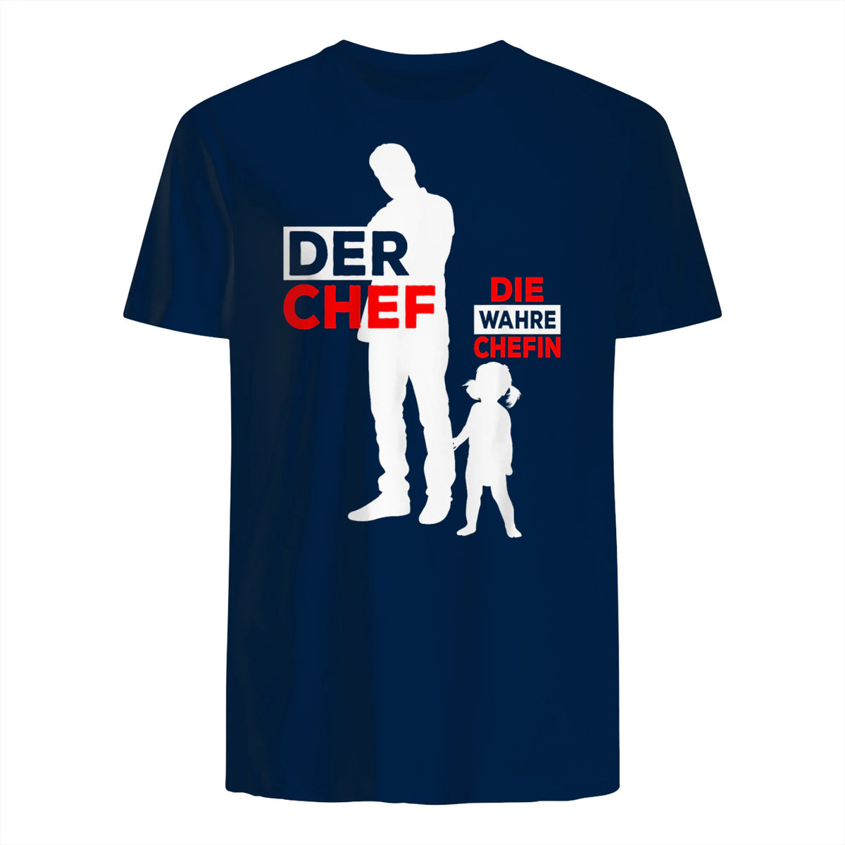 Vater Tochter Partnerlook Vatertag Papa Tochter in Navy - back view
