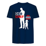 Vater Tochter Partnerlook Vatertag Papa Tochter in Navy - back view