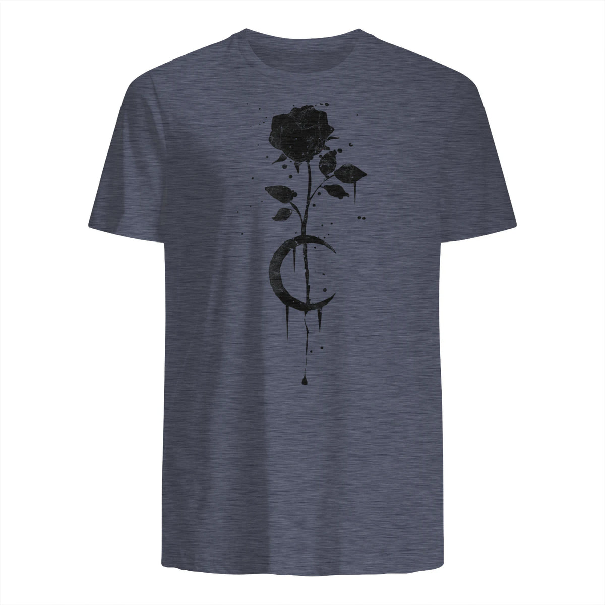 Occult Vintage Moon Rose Witchcraft Okkult Hexe Gothic in Heather Navy - back view