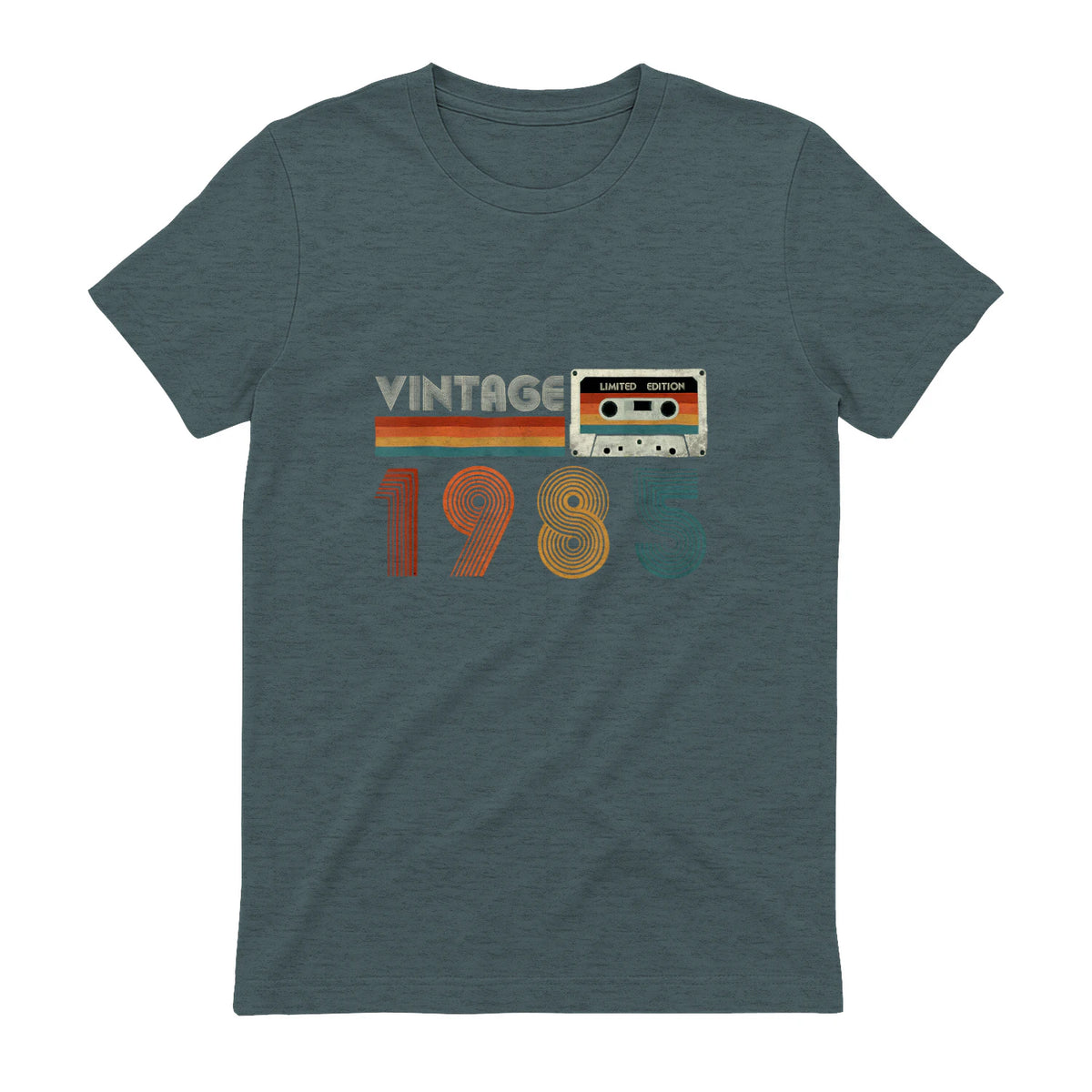Cassette rétro Vintage 1985 en édition limitée Birthday 39 in Dark Heather - back view