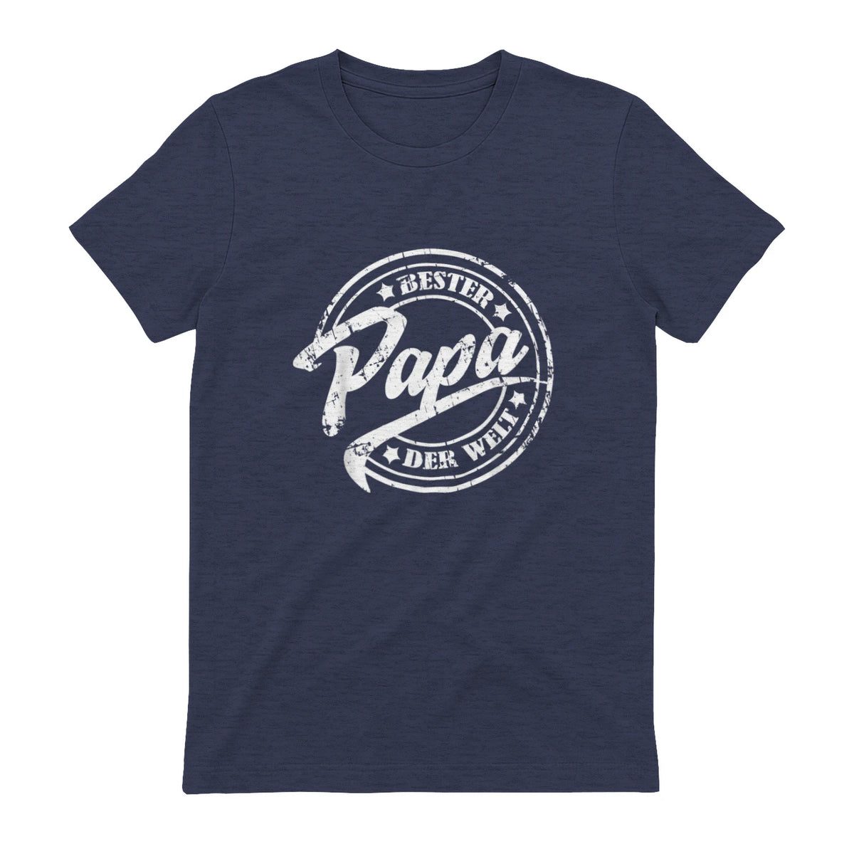 Geschenke für Papa und Opa zum Vatertag - Bester Papa der Welt, Vatertag, Vintage T-Shirt Schwarz S in Heather Navy - back view