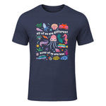 All of Us are Different None of Us are Less Autism Awareness in Heather Navy - front view