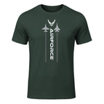 US Air Force with Logo T-Shirt in Forest Green - front view