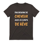 Calvitie Humour Papa Chauve in Dark Chocolate - back view