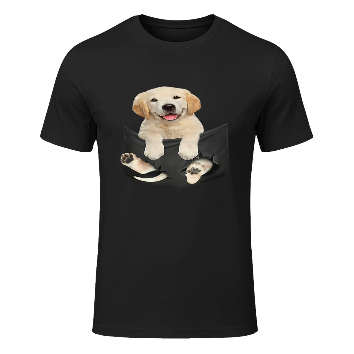Cadeaux pour les amoureux des chiens Golden in Pocket in Black - front view