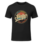 PAPA Like A Grandpa Only Cooler Funny Dad Papa Grandfather in Black - front view