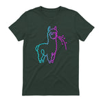 Fluff Around and Find Out Funny Fluffy Spitting Lama in Forest Green - back view