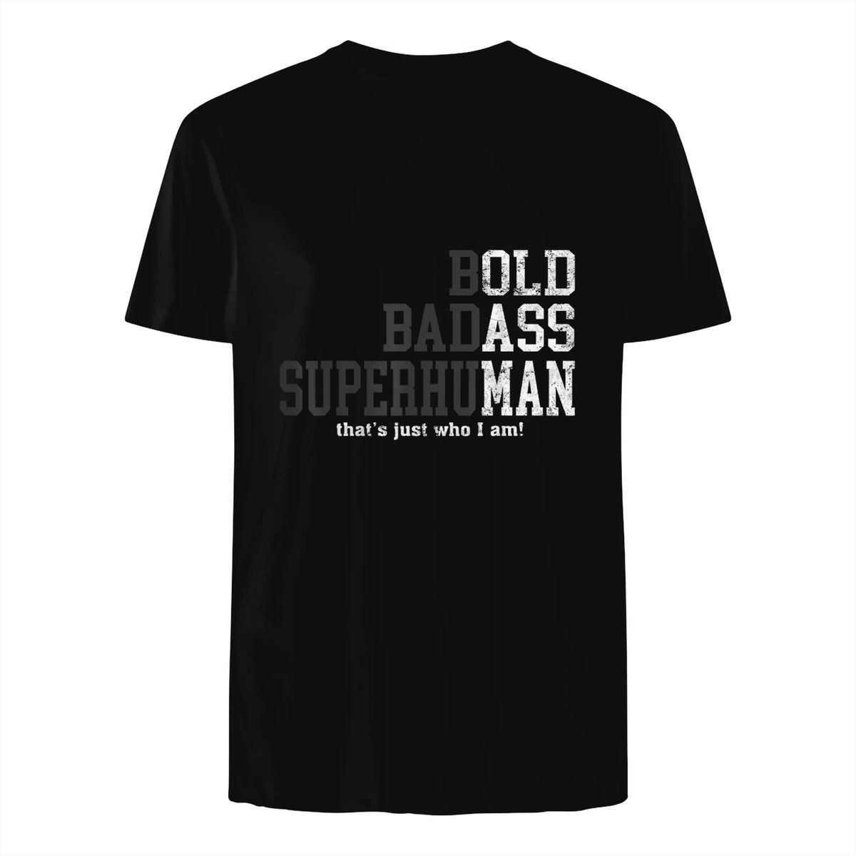 Funny Dad Husband Father's Day T-Shirt in Black - back view