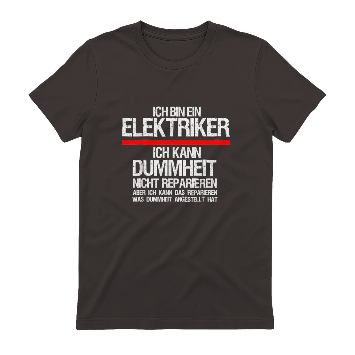 Elektriker Fun Geschenkidee - Herren Schwarz S - Kurzarm - Casual Funny Slogan Electrician in Dark Chocolate - back view