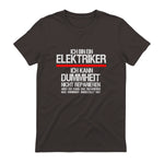 Elektriker Fun Geschenkidee - Herren Schwarz S - Kurzarm - Casual Funny Slogan Electrician in Dark Chocolate - back view