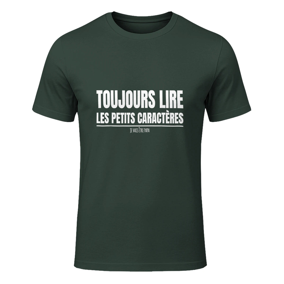 Drôle Annonce Grossesse Grand Parents Original Future Papa in Forest Green - front view