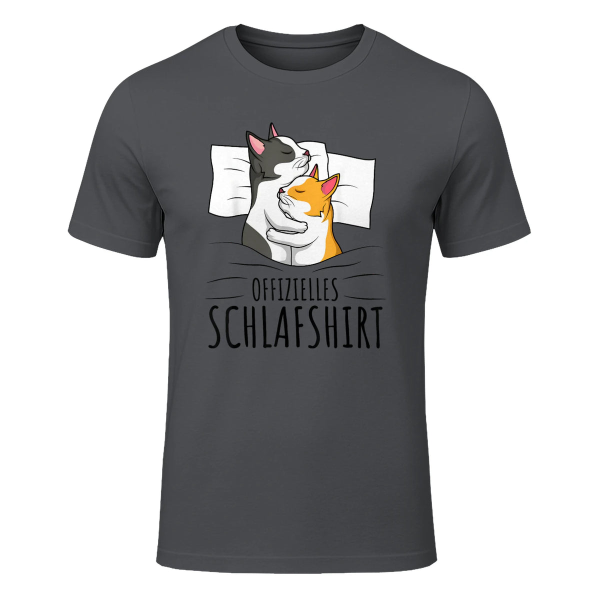 Offizielles Schlafshirt Katze Kater Katzen in Charcoal - front view