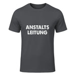 Spaßige Outfits Anstaltsleitung Lustige Sprüche Humor Spaß für Erwachsene Unisex Schwarz in Charcoal - front view