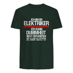 Elektriker Fun Geschenkidee - Herren Schwarz S - Kurzarm - Casual Funny Slogan Electrician in Forest Green - back view