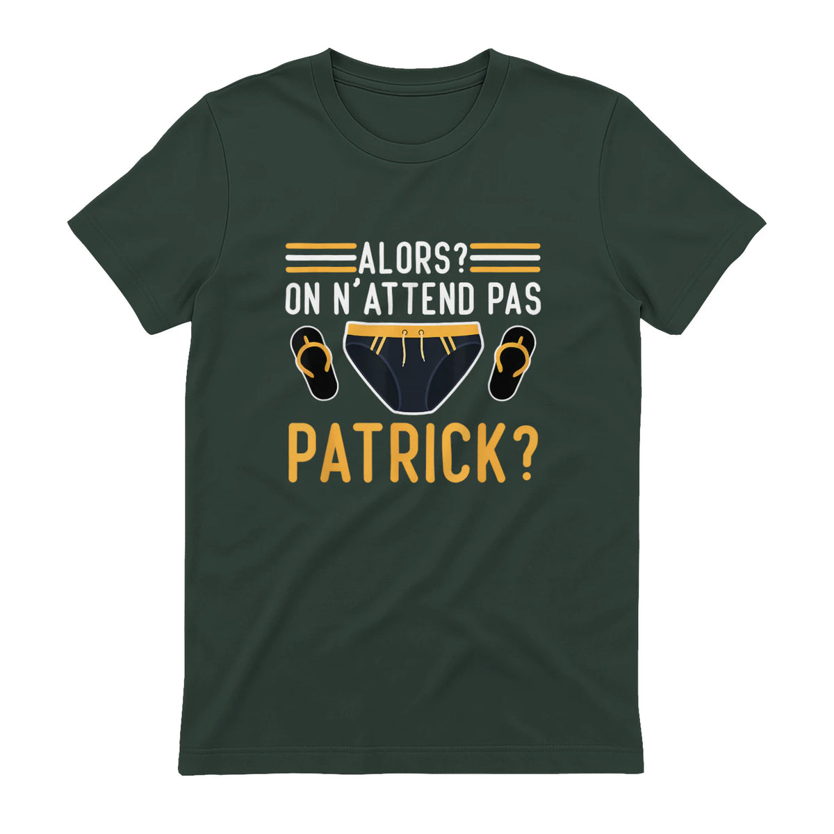 Alors on n'attend Pas Patrick in Forest Green - back view