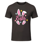 Happy Easter Bunny Women Girls Rabbit Easter Egg Hunt Funny in Dark Chocolate - front view