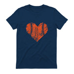 US State San Francisco Baseball Vintage Heart T-Shirt in Navy - back view