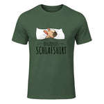 Süße Französische Bulldoggen Geschenke Offizielles Schlafshirt Schlafanzug Französische Bulldogge , Weiß, S, Kurz in Military Green - front view