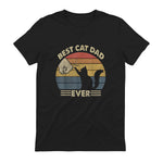 Best Cat Dad Ever T-Shirt in Black - back view