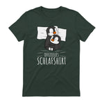 Offizielles Schlafshirt Pinguin Schlafanzug Penguin Kurzarm in Forest Green - back view