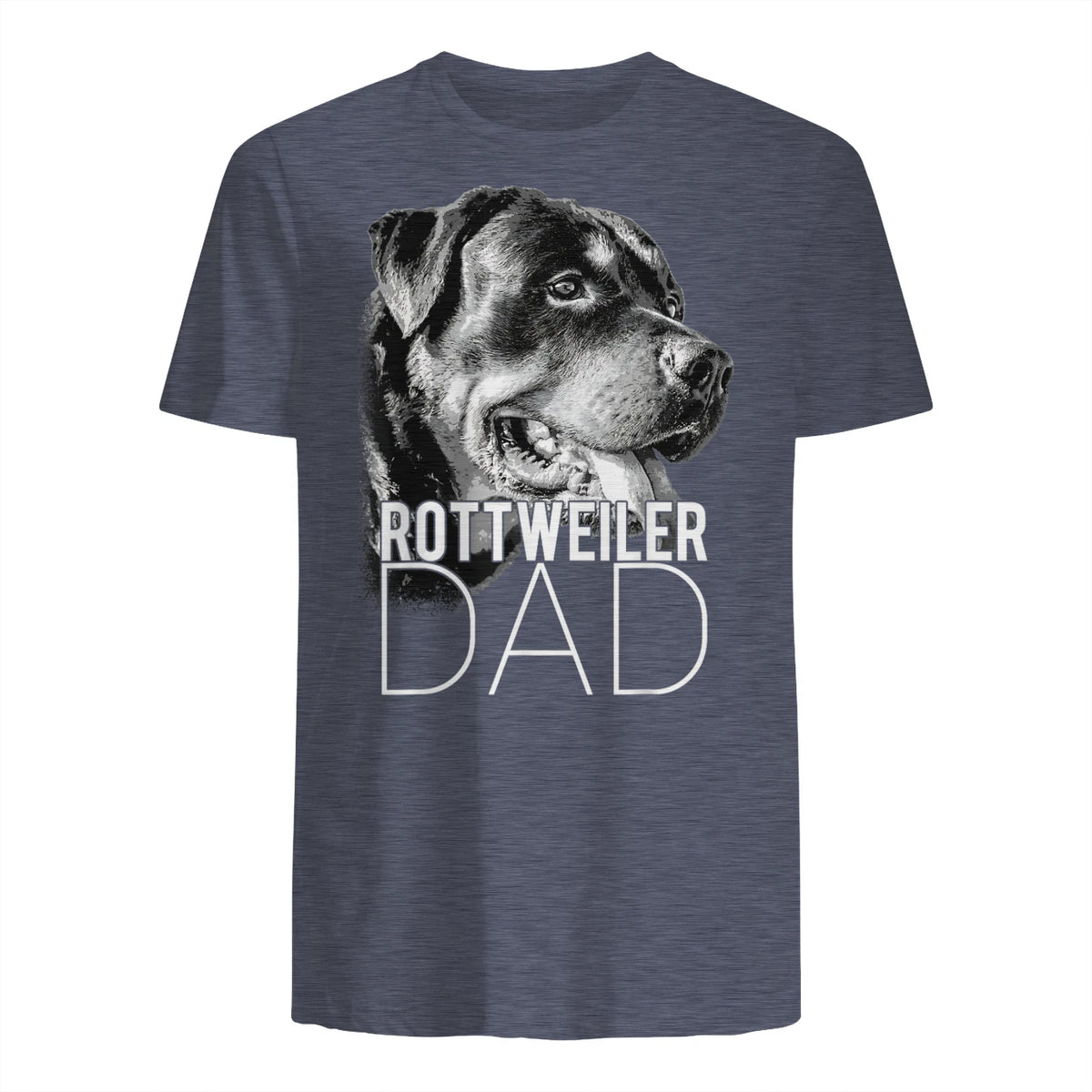 Dog Dad Rottweiler – Chiens Papa in Heather Navy - back view