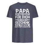 Papa und Vater Motiv, Lustiger Spruch, Herren Vatertag Halbarm in Heather Navy - back view