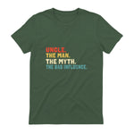 Retro Uncle the Man the Myth the Bad Influence in Military Green - back view