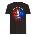 American Patriotic Fourth of July Anniversary T-Shirt in Dark Chocolate - back view
