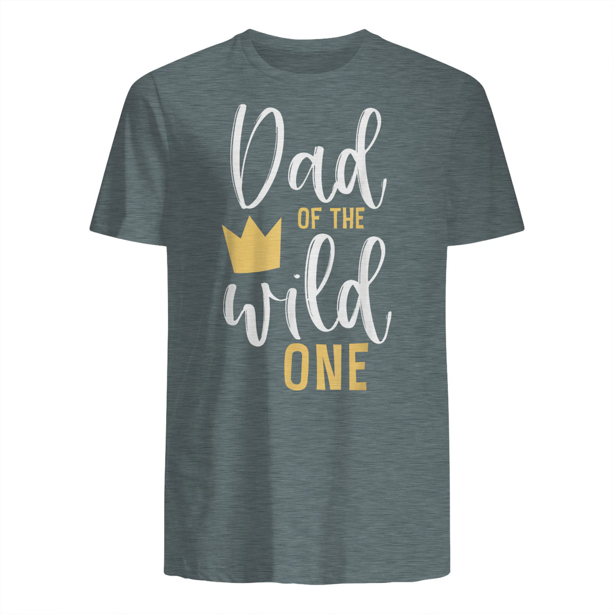 Dad of the Wild One First Birthday Daddy T-Shirt in Dark Heather - back view