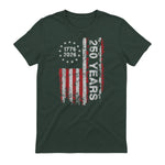 American Independence Freedom Anniversary T-Shirt in Forest Green - back view
