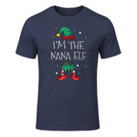 I'm The Nana Elf Shirt Matching Family Outfits Christmas in Heather Navy - front view