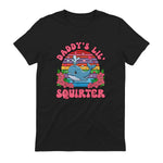 Daddy's Lil Squirter Joke T-Shirt in Black - back view