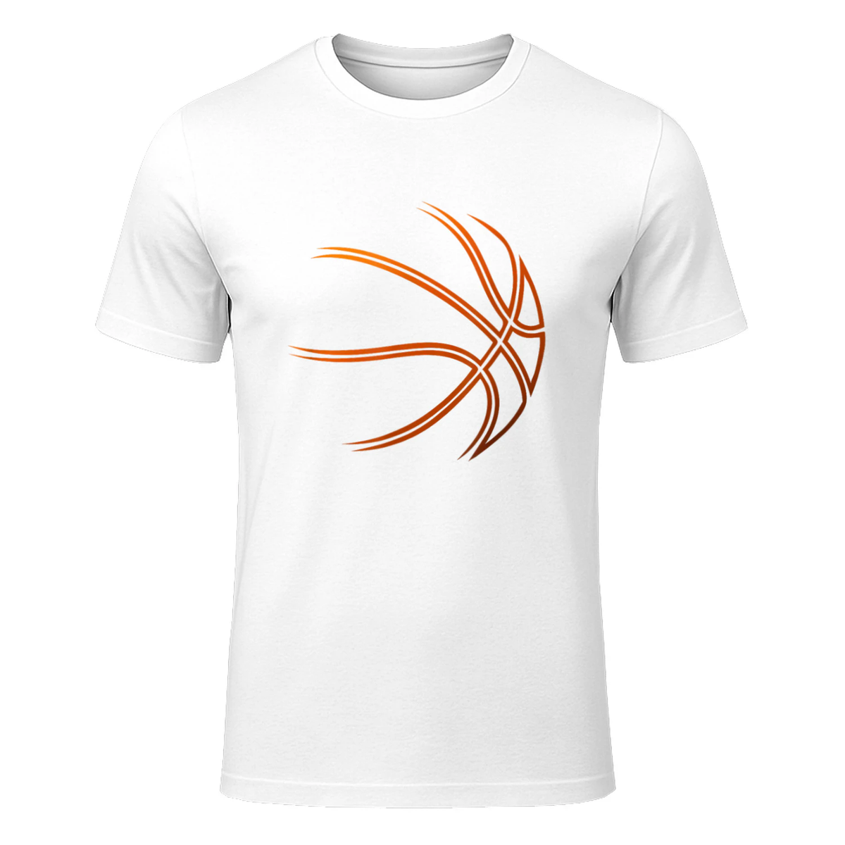 Basketball Player Basketballer Sports Graphic T-Shirt in White - front view